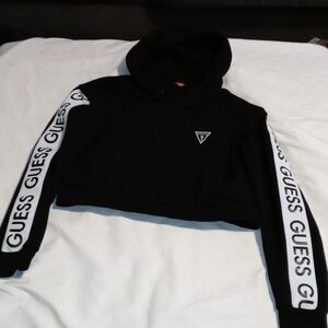 Guess girls long sleeved hooded sweat shirt